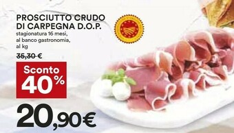 Coop Prosciutto Crudo Di Carpegna DOP offerta