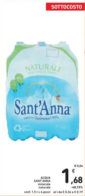Spazio Conad ACQUA SANT'ANNA minerale naturale offerta