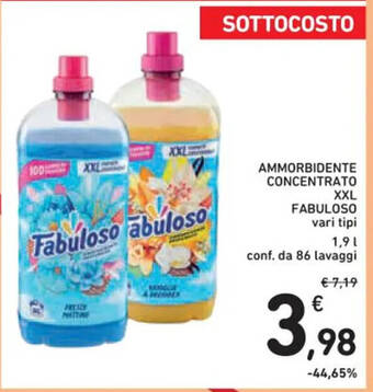 Spazio Conad AMMORBIDENTE CONCENTRATO XXL FABULOSO vari tipi 1,9 l conf. da 86 lavaggi offerta
