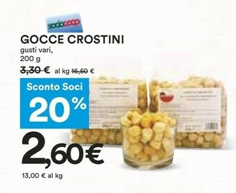 Coop Gocce Crostini offerta