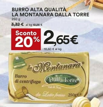 Coop Dalla torre Burro Di Centrifuga 250 G(ml) offerta