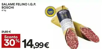 Coop Felino Salame offerta