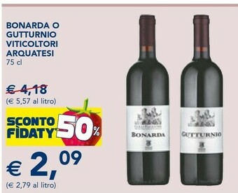 Esselunga Viticoltori Arquatesi Bonarda O Gutturnio offerta