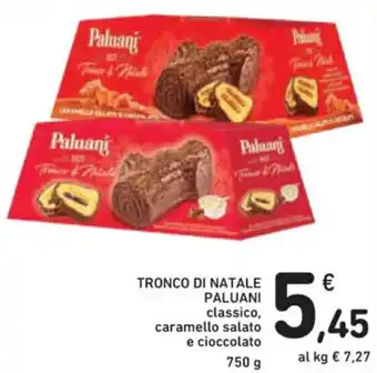 Spazio Conad TRONCO DI NATALE PALUANI classico, caramello salato e cioccolato 750 g offerta