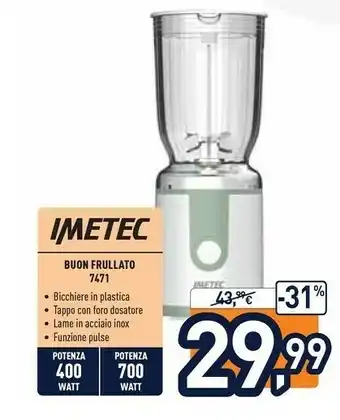 Unieuro Imetec Buon Frullatore 7471 offerta