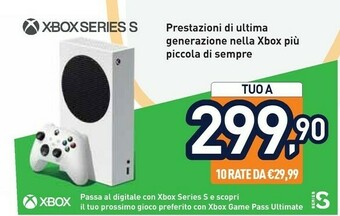 Unieuro Microsoft Xbox Series S offerta