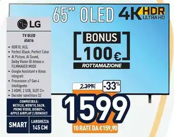 Unieuro LG TV OLED 65A16 offerta
