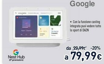 Unieuro Google Nest Hub offerta