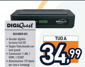 Unieuro Digiquest Decoder G23 offerta