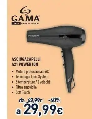 GA.MA Asciucapelli A21 Power ION
