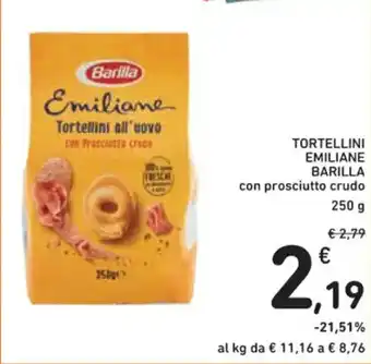 Spazio Conad TORTELLINI EMILIANE BARILLA con prosciutto crudo 250 g offerta