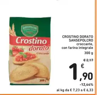 Spazio Conad CROSTINO DORATO SANSEPOLCRO croccante, con farina integrale 300 g offerta