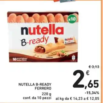 Spazio Conad NUTELLA B-READY FERRERO 220 g conf. da 10 pezzi offerta