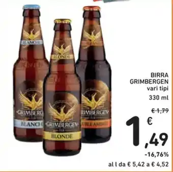 Spazio Conad BIRRA GRIMBERGEN vari tipi 330 ml offerta
