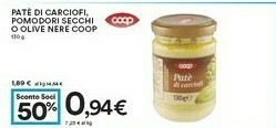 Coop Coop - Patè Di Olive Nere 130 G(ml) offerta
