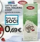 Coop Latte Uht 100 Italiano offerta