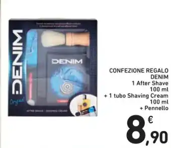 Spazio Conad CONFEZIONE REGALO DENIM 1 After Shave 100 ml + 1 tubo Shaving Cream 100 ml + Pennello offerta