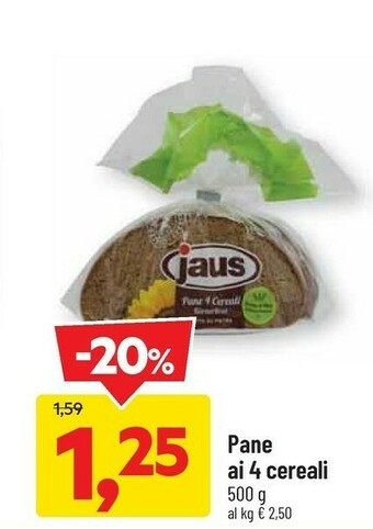 DPiù Jaus Pane Ai 4 Cereali offerta