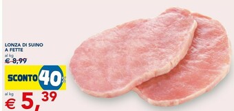 Esselunga Lonza Di Suino A Fette offerta