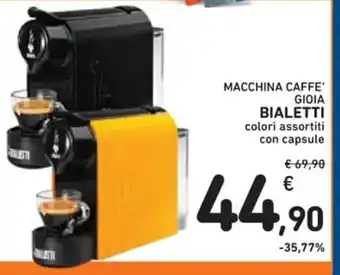 MACCHINA CAFFE' GIOIA BIALETTI colori assortiti con capsule