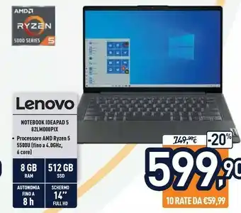 Unieuro Lenovo Notebook Ideapad 5 82LM0000PIX offerta