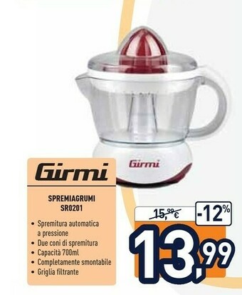 Unieuro Girmi Spremiagrumi SR0201 offerta