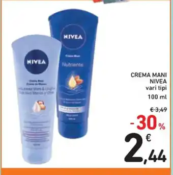 Spazio Conad CREMA MANI NIVEA vari tipi 100 ml offerta