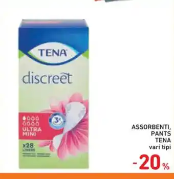 Spazio Conad ASSORBENTI, PANTS TENA vari tipi offerta