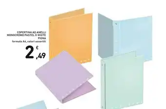 Conad Pigna Copertina Ad Anelli Monocromo Pastel O White offerta
