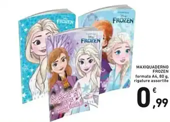 Conad Maxiquaderno Frozen Formato A4 offerta
