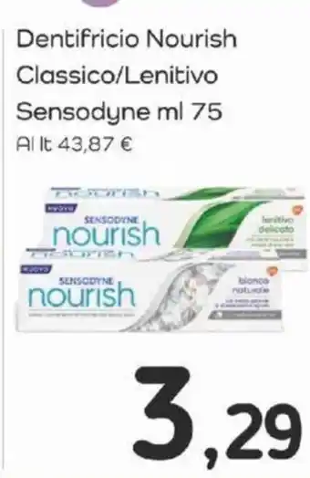 Famila Dentifricio Nourish Classico/Lenitivo Sensodyne ml 75 offerta