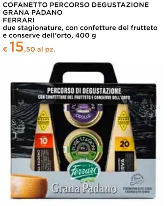 Spazio Conad COFANETTO PERCORSO DEGUSTAZIONE GRANA PADANO FERRARI 400 g offerta