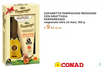 Spazio Conad COFANETTO PARMIGIANO REGGIANO CON GRATTUGIA PARMAREGGIO stagionato oltre 22 mesi, 150 g offerta