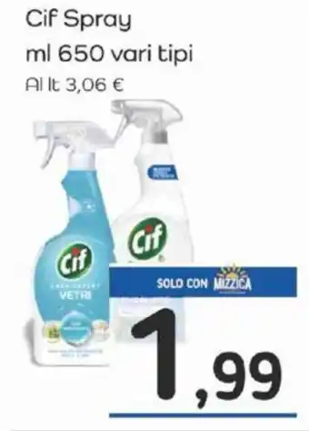 Famila Cif Spray ml 650 vari tipi offerta