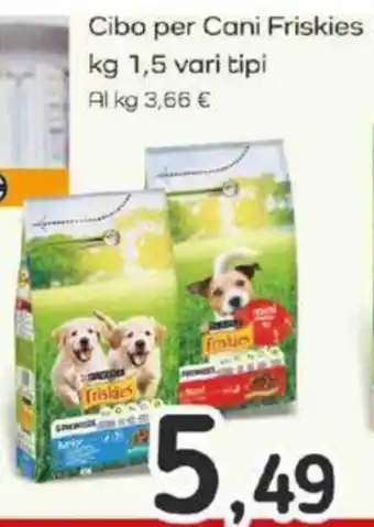 Famila Cibo per Cani Friskies kg 1,5 vari tipi offerta