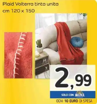 Famila Plaid Volterra tinta unita cm 120 x 150 offerta