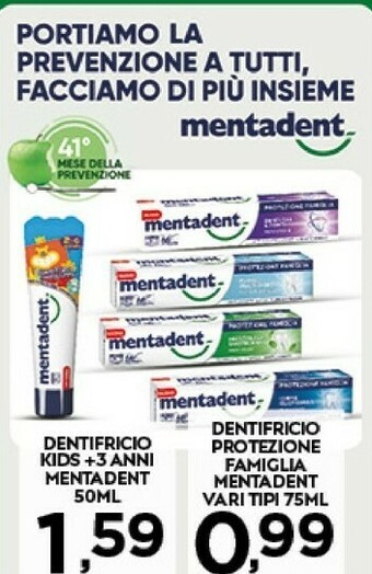 Interspar Mentadent Dentifricio offerta