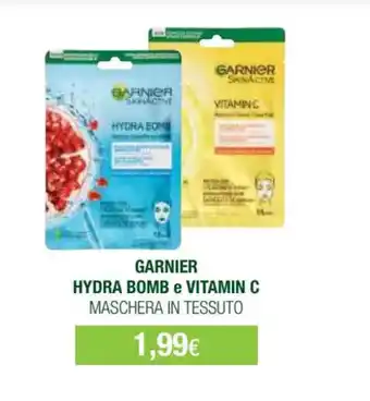 Acqua & Sapone GARNIER HYDRA BOMB e VITAMIN C MASCHERA IN TESSUTO offerta