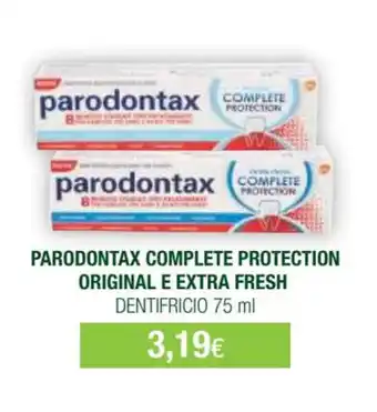 Acqua & Sapone PARODONTAX COMPLETE PROTECTION ORIGINAL E EXTRA FRESH DENTIFRICIO 75 ml offerta