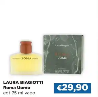 Acqua & Sapone LAURA BIAGIOTTI Roma Uomo edt 75 ml vapo offerta