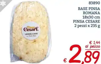 Zona BASE PINSA ROMANA 18x30 cm PINSA CESARE 2 pezzi x 235 g offerta