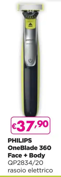 Acqua & Sapone PHILIPS OneBlade 360 Face + Body QP2834/20 rasoio elettrico offerta