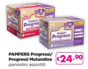Acqua & Sapone PAMPERS Progressi/ Progressi Mutandino pannolini assortiti offerta