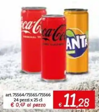 Coca-Cola, Coca-Cola Zero, Fanta 24 pezzi x 25 cl