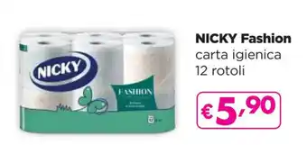 Acqua & Sapone NICKY Fashion carta igienica 12 rotoli offerta