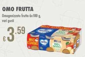 Io Bimbo OMO FRUTTA Omogenizzato frutta 6x100 g, vari gusti offerta