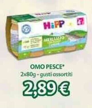 Io Bimbo HiPP BIOLOGICO OMO PESCE 2x80g-gusti assortiti offerta