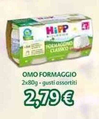 Io Bimbo HiPP BIOLOGICO OMO FORMAGGIO 2x80g - gusti assortiti offerta