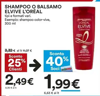Coop L'Oreal Shampoo offerta