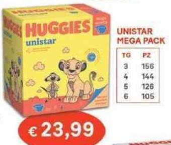 Io Bimbo HUGGIES UNISTAR MEGA PACK offerta